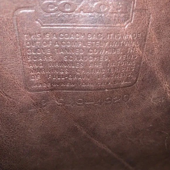 Vtg Coach NYC saddle flap 1970 bag - Picture 8 of 10